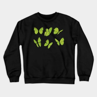 Lime green butterfly sticker pack Crewneck Sweatshirt